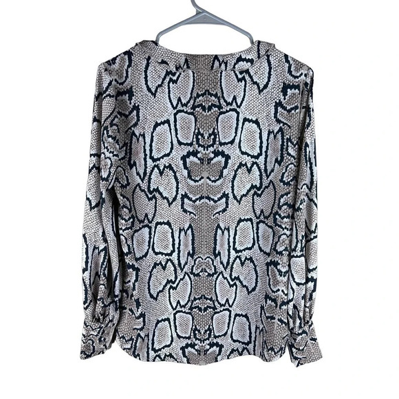 Cabi Serpentine Snakeskin Animal Print Sheer Blouse Women’s XS - Picture 4 of 8
